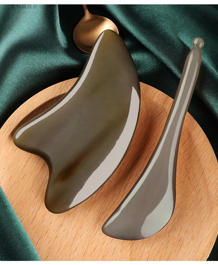 良工好物刮痧板良工好物白水牛角拨筋棒女脸部美容面部板刮痧通用按摩