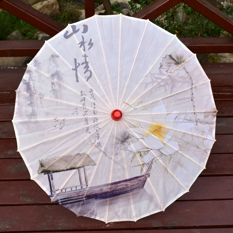 古风油纸伞女中国风舞蹈演出古典古装汉服绸布伞旗袍道具装饰红伞图案