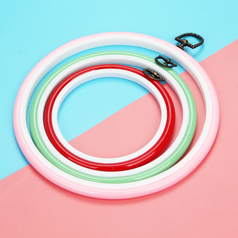 绣花绷圈刺绣绣圈十字绣工具固定圈硅胶绣棚绣花绷子圆形撑子刺绣框