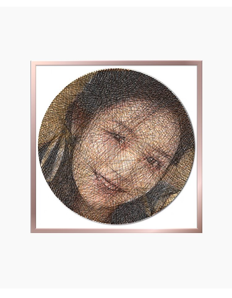 钉子画 七夕礼品钉子绕线画diy图钉画定制照片情人节创意礼物生日女友