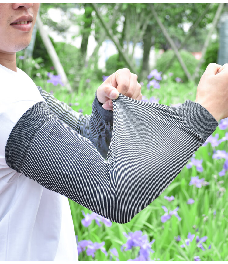 护袖男工作袖套纯棉袖套男女长款户外工作弹力护袖成人夏季防晒透气薄