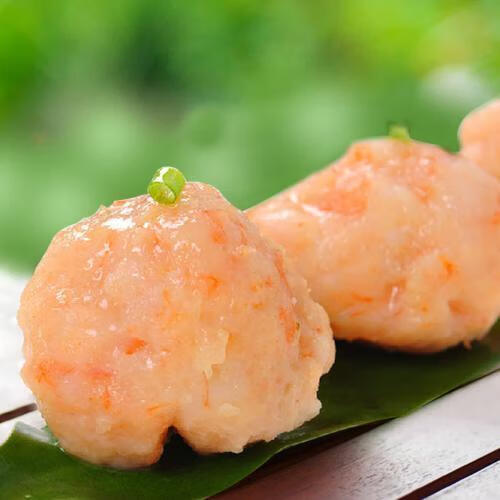新鲜家用食材青虾滑纯虾滑丸小包装豆捞火锅食材方便涮炸类小吃150g3