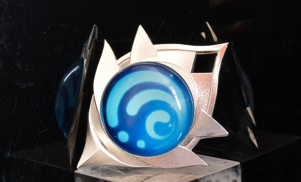 至冬稻妻神之眼纯金属挂件吊坠cos道具双面冰cryo钥匙扣蒙德mondstadt