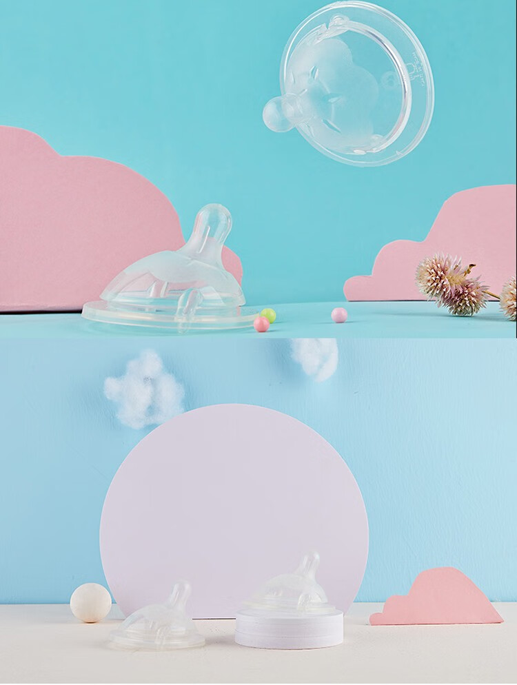 chicco智高宽口径婴儿硅胶奶嘴仿真自然母乳实感宝宝自然母感奶嘴一孔