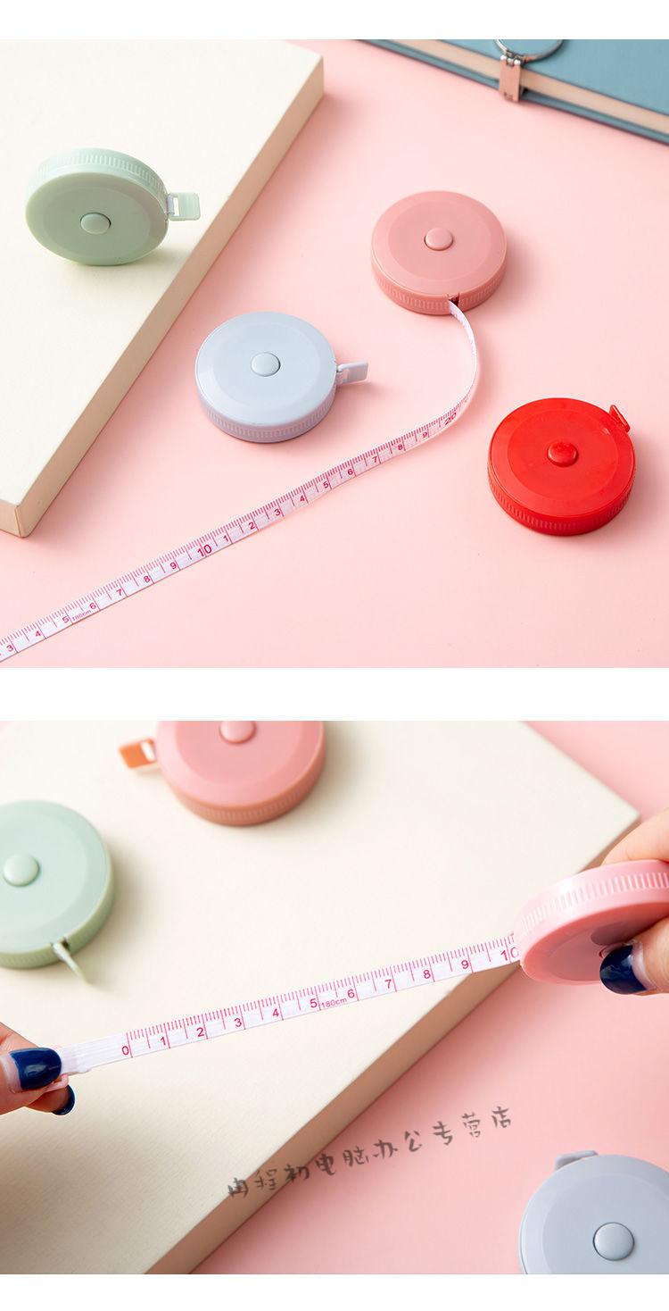 可爱北欧小卷尺简约随身软皮尺测量三围胸围臀围腰围衣尺量身高尺胭脂