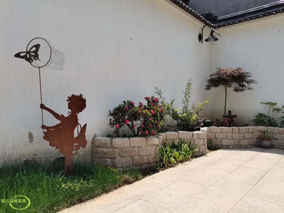 花园围边石庭院花园花坛围边石挡土石步道石地砖走边石花岗岩滚石园林