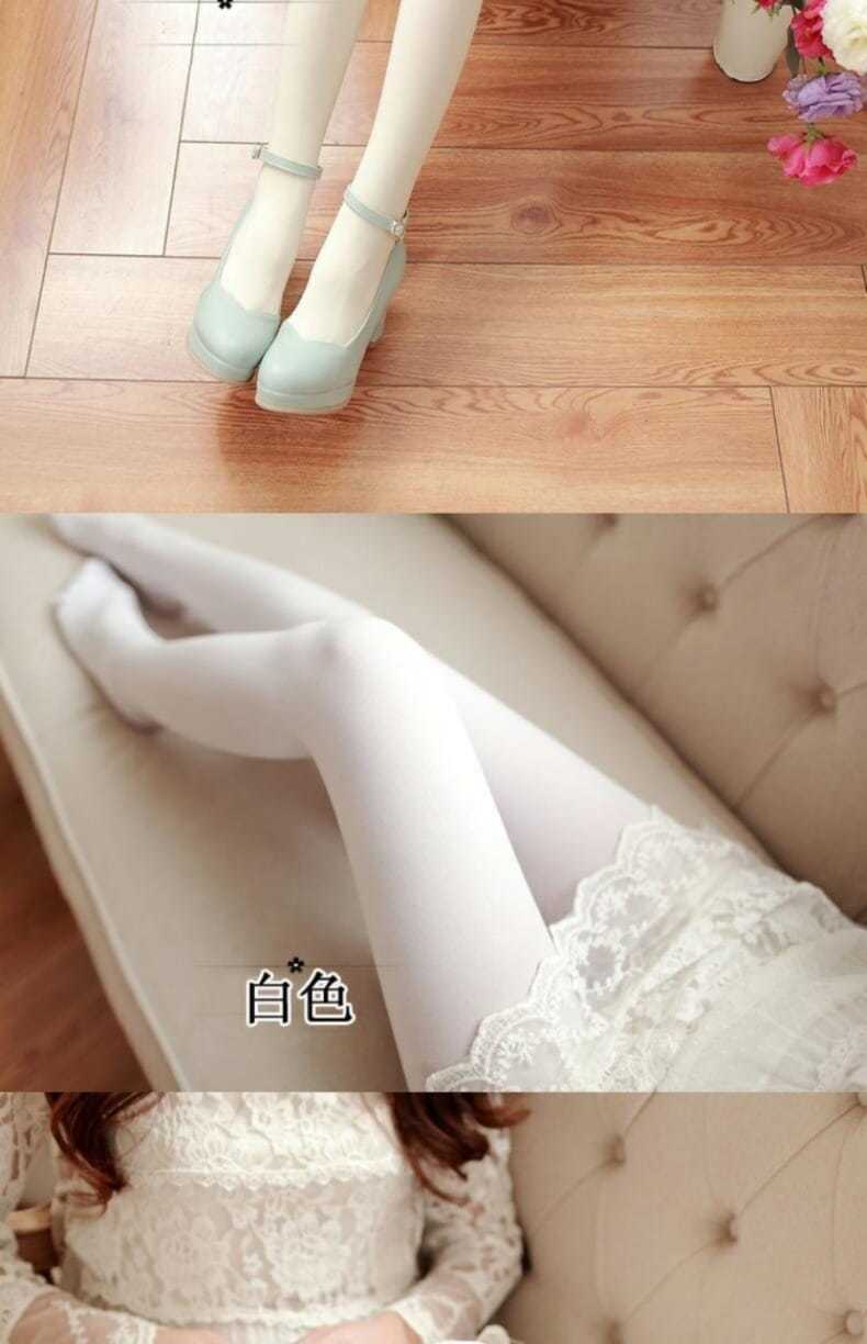 春秋白色连裤袜加大码不透肉打底袜奶白色丝袜成人白色舞蹈连裤袜2条