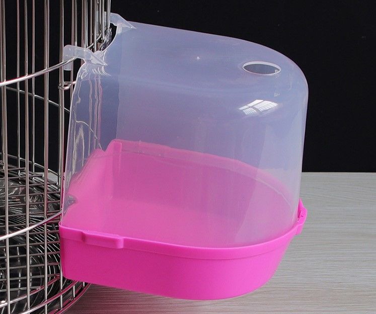 鸟用洗澡盆玄凤虎皮鹦鹉小鸟沐浴澡盆八哥画眉用品用具鸟笼洗澡盒绿色