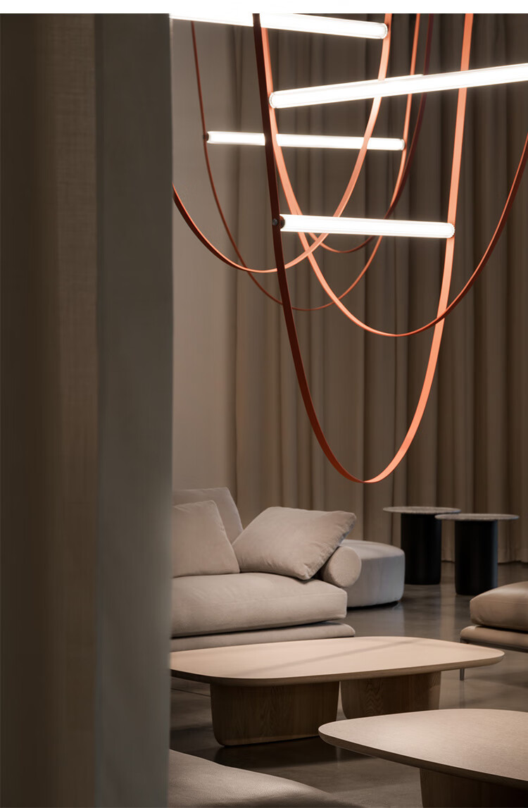 样板客厅复式楼挑高别墅楼梯间餐厅flos吊灯五条180210240270300cm适