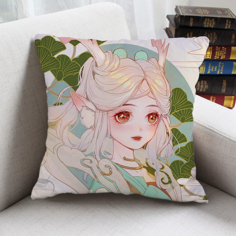 遇见神鹿瑶周边抱枕王者荣耀英雄游戏皮肤照片午睡枕学生礼物定制 方