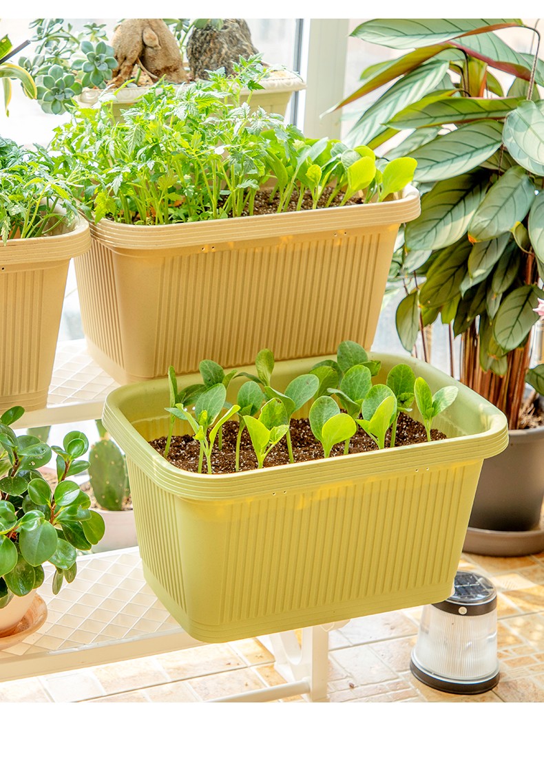 日本爱丽思塑料花盆特大号阳台蔬菜种植箱长方形种菜箱种菜神器户外花