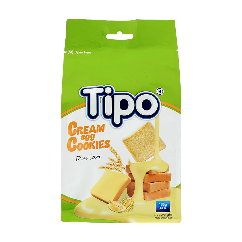越南进口tipo多口味面包干135g袋装网红休闲零食早餐饼干 巧克力芝麻