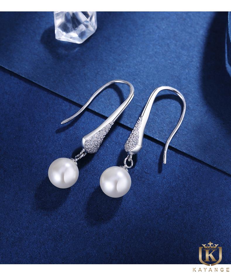 凯艳姿轻奢品牌珍珠耳环女简约小巧时尚淡雅风耳坠送女友老婆 ed9050