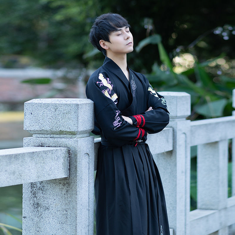 hkcz新品中国风宋制汉服男款汉唐古风原创汉服男大码男装中国风宋制二