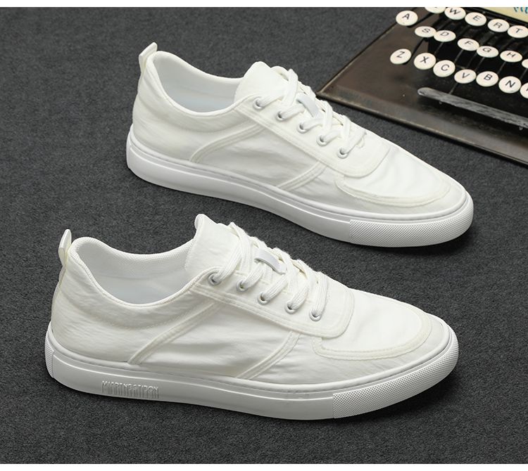 冰丝男鞋帆布鞋夏季透气春季冰丝布板鞋男2022新款帆布鞋低帮透气小白