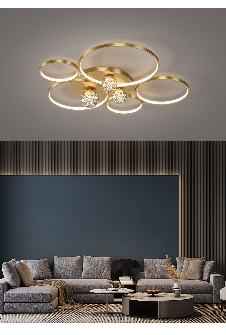 现瑞客厅灯2021年新款现代简约大气家用吸顶灯北欧轻奢温馨卧室房间灯