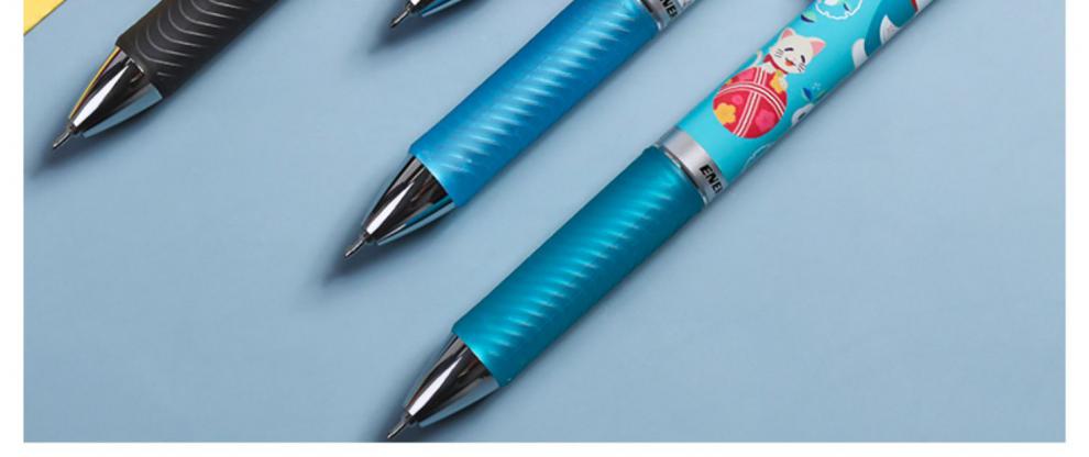 啦a梦限定款doraemon日本派通pentel中性笔黑色01支d05紫色笔3支黑芯