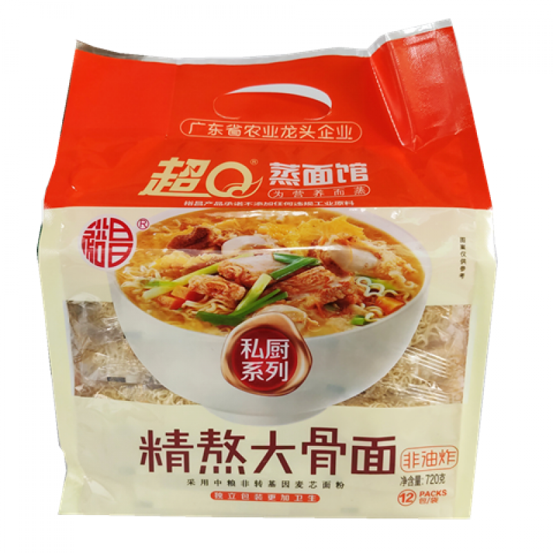 鲍鱼鸡汤面 720克12 裕昌超q蒸面馆面 鲍鱼鸡汤面 精熬大骨面非油炸
