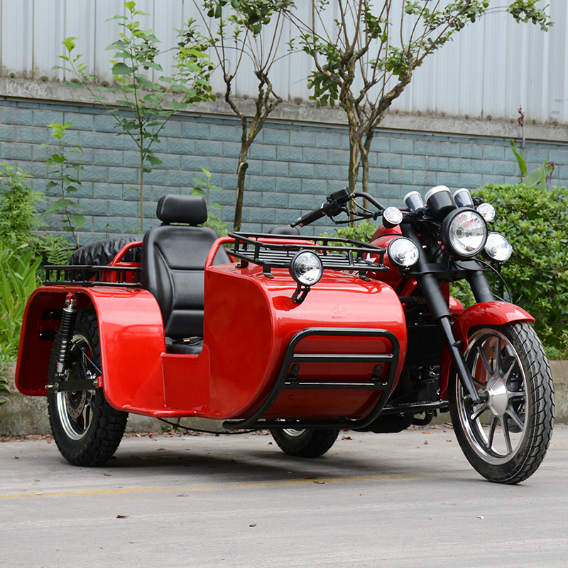 边三轮车侉子长途摩旅代步摩托车宗申300型水冷电喷全国上牌红色赛摩