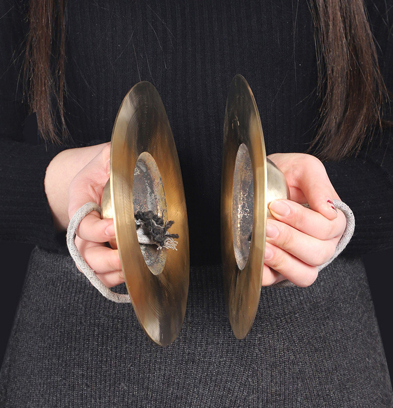 大帽鼓嚓广钹敲锣打鼓铜叉乐器定制款15cm小京镲适用于戏曲军鼓队表演