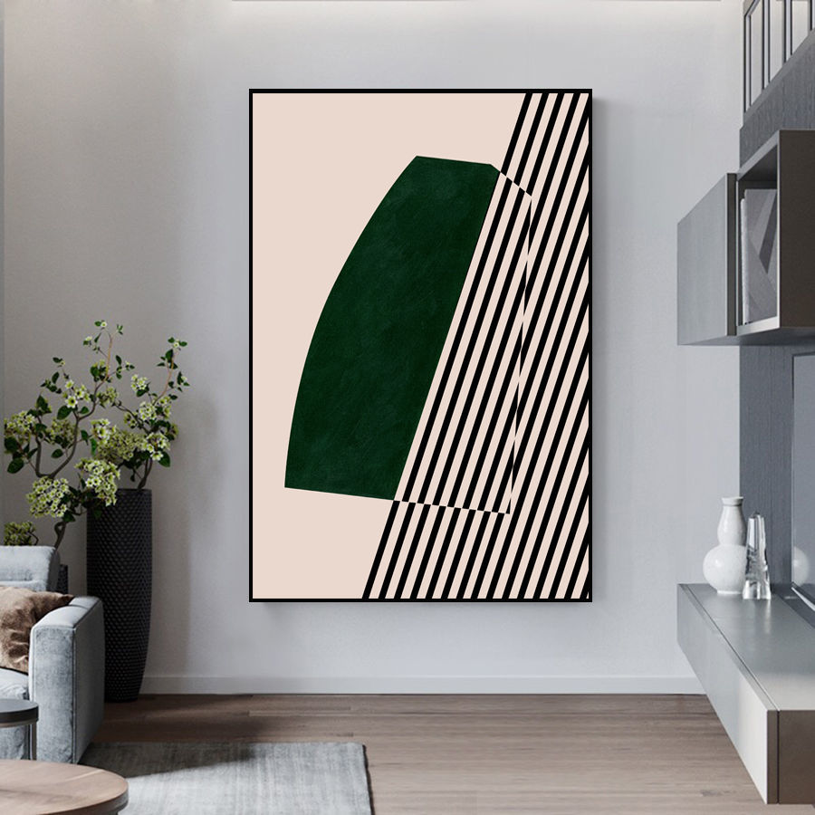 玄关画现代简约玄关画竖版现代简约客厅抽象装饰画线条极简风挂画设计