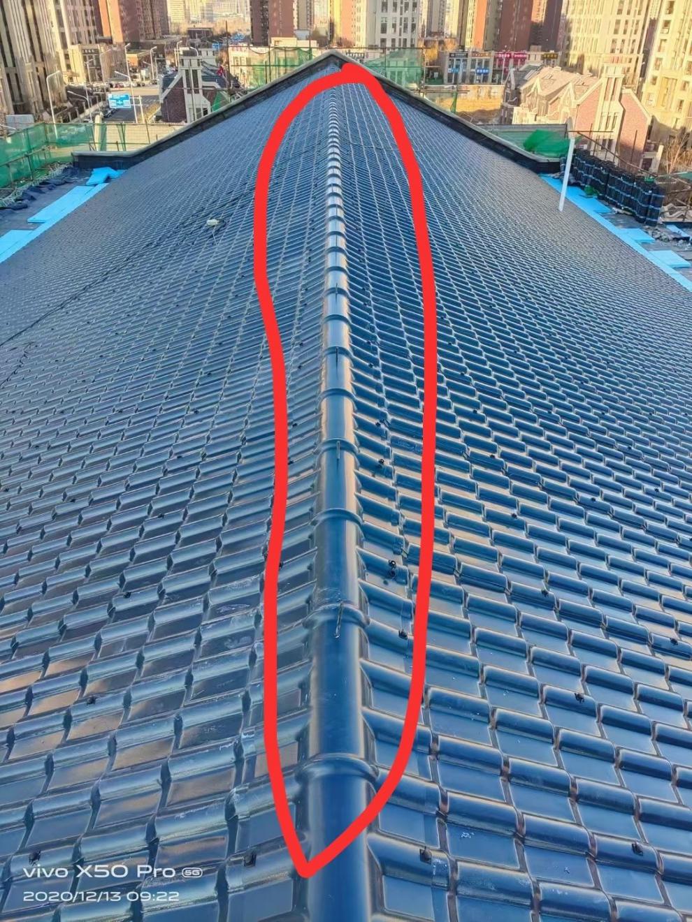 定制屋脊瓦树脂瓦正脊盖帽帽头门楼亭子四坡五脊别墅造型配件屋脊梁瓦