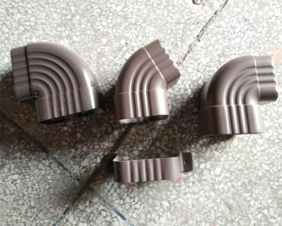 铝合金雨落水管90侧弯65度正弯雨水管弯头阳光房水管弯头配件齐全5080