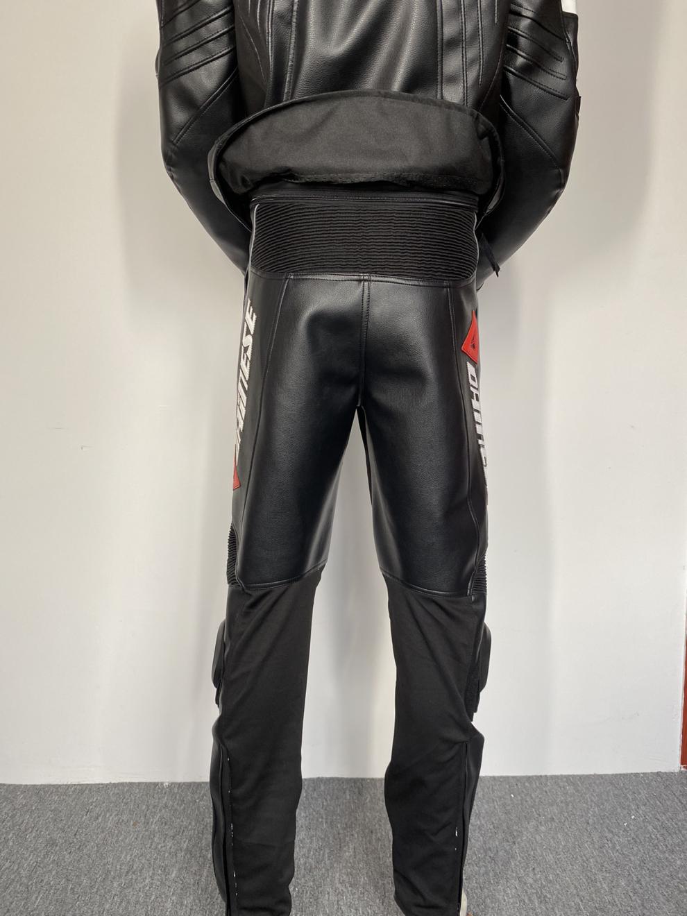 骑行皮裤机车骑士男女街跑赛车防摔防风服裤套装四季摩托车糖片片 磨