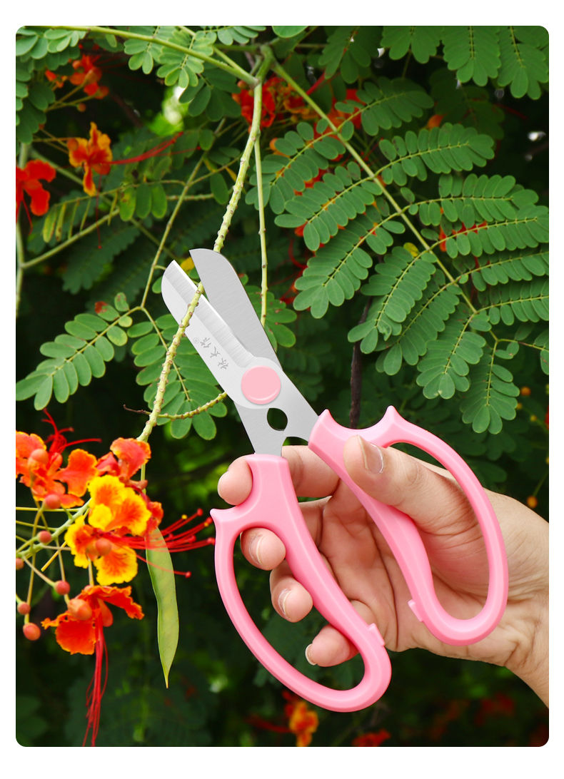 园艺花艺剪刀插花多功能宽头家用修花剪花店专用修花花艺剪子505绿色