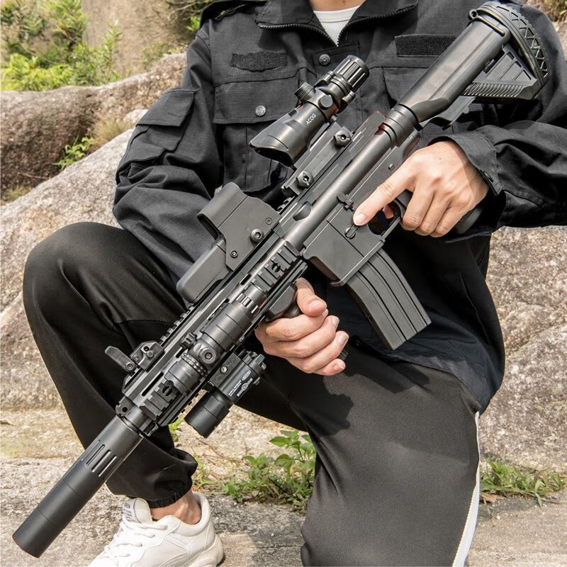 地摊打气球的玩具枪m416突击枪软弹枪儿童玩具枪男孩电动连发吃鸡和平