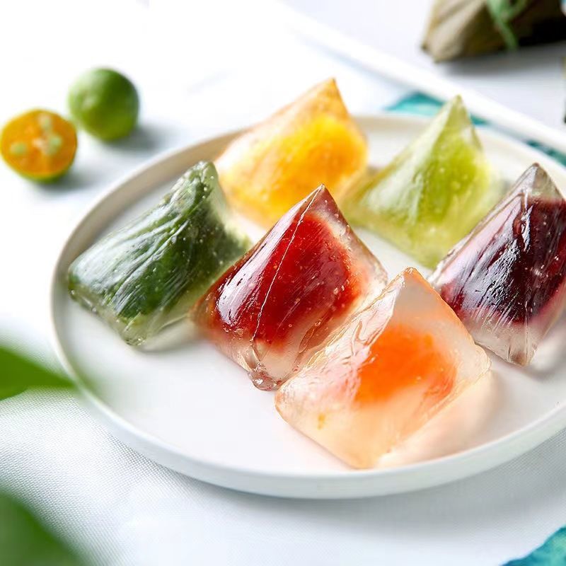 广州荔煌酒家水晶冰粽4枚8枚冰皮水晶粽子即食冰粽点心袋装端午节礼