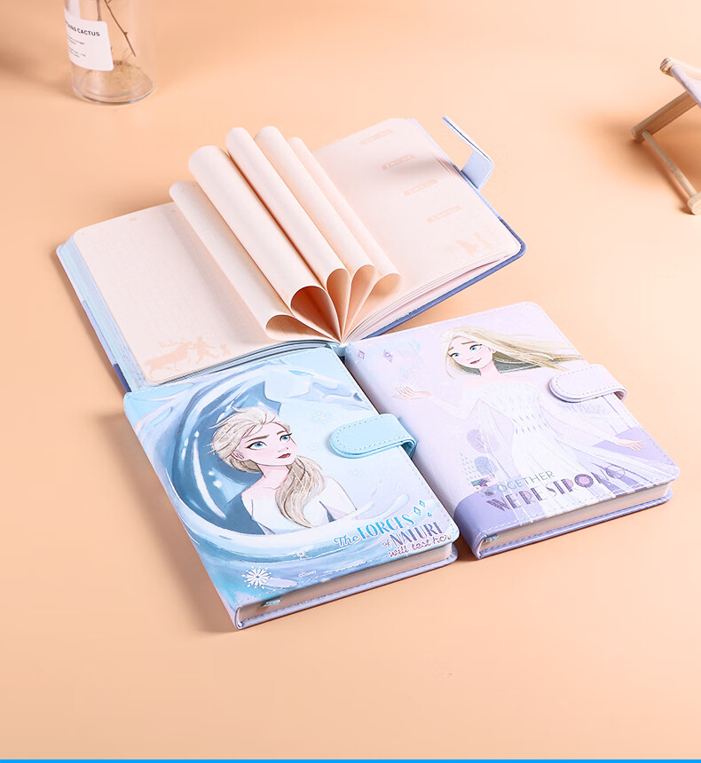 迪士尼公主笔记本创意迪士尼冰雪奇缘爱莎公主笔记本手帐本elsa手账本