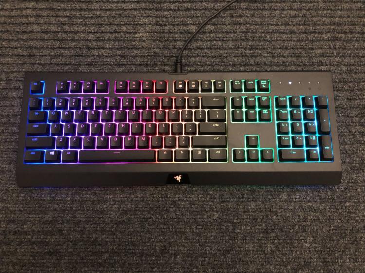 razer雷蛇萨诺狼蛛幻彩版rgb背光电竞吃鸡静音游戏键盘萨诺狼蛛幻彩版