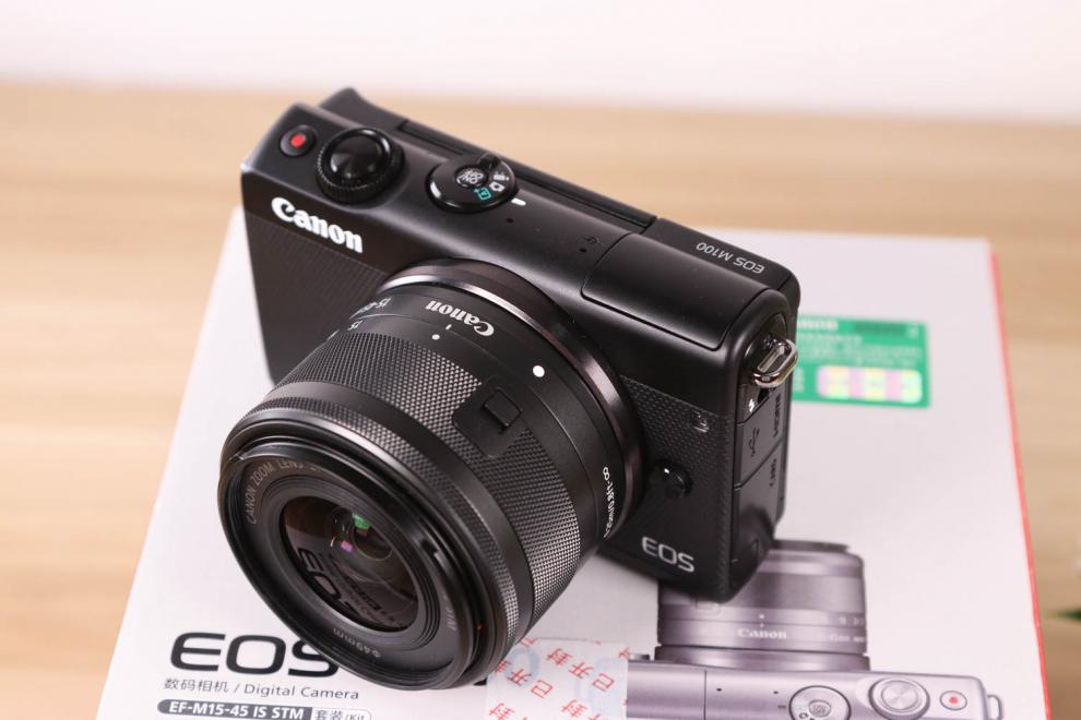 佳能eos m10 m100 m200 m2 m1 15-45 二手套机美颜微单数码相机 99新