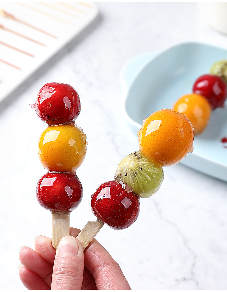 糖葫芦工具小串糖葫芦网红迷你冰糖葫芦签子盒子工具材料可爱包装制作