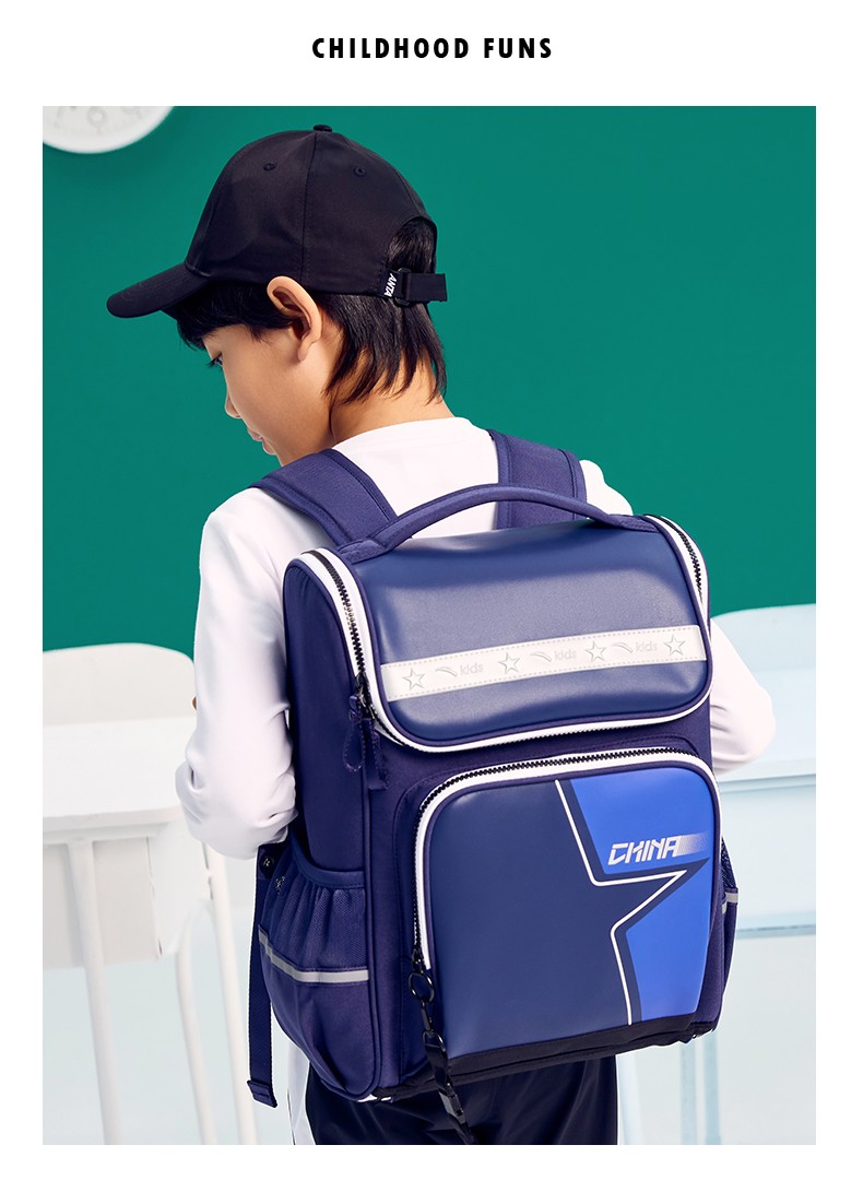 安踏儿童律动减压书包2021年上学书包中小学生书包大容量双肩包男商场