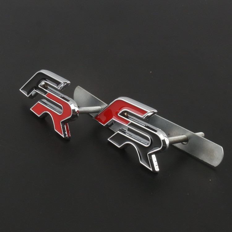 汽车个性金属西雅特fr车标车贴改装车尾升级标车身贴盾牌标中网标 f红