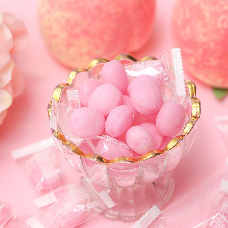 白桃糖ins少女心水果硬糖千纸鹤糖果高颜值表白礼盒装零食浪漫樱花千
