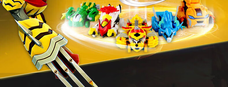 万代(bandai)猪猪侠五灵卫 猪猪侠五灵卫合体武林王变形机器人玩具车