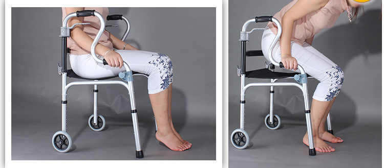残疾人助行器康复老人助步器走路拐杖助力辅助行走器车扶手架老年两轮