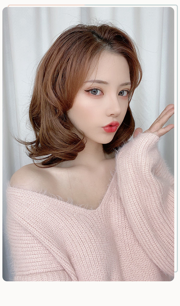 唐妮假发片卷发一片式逼真无痕大波浪v型卷发片短卷发接发短发片升级