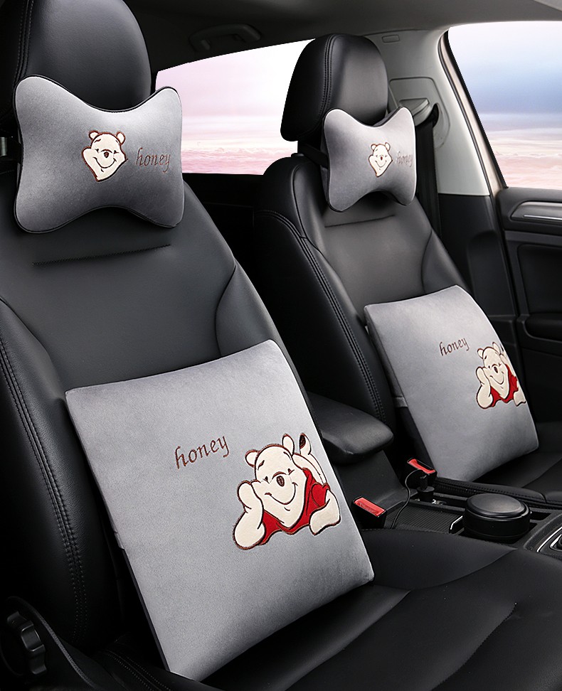 适用于汽车抱枕四件套头枕腰靠一对座椅靠垫车用颈枕车载靠枕车上腰枕