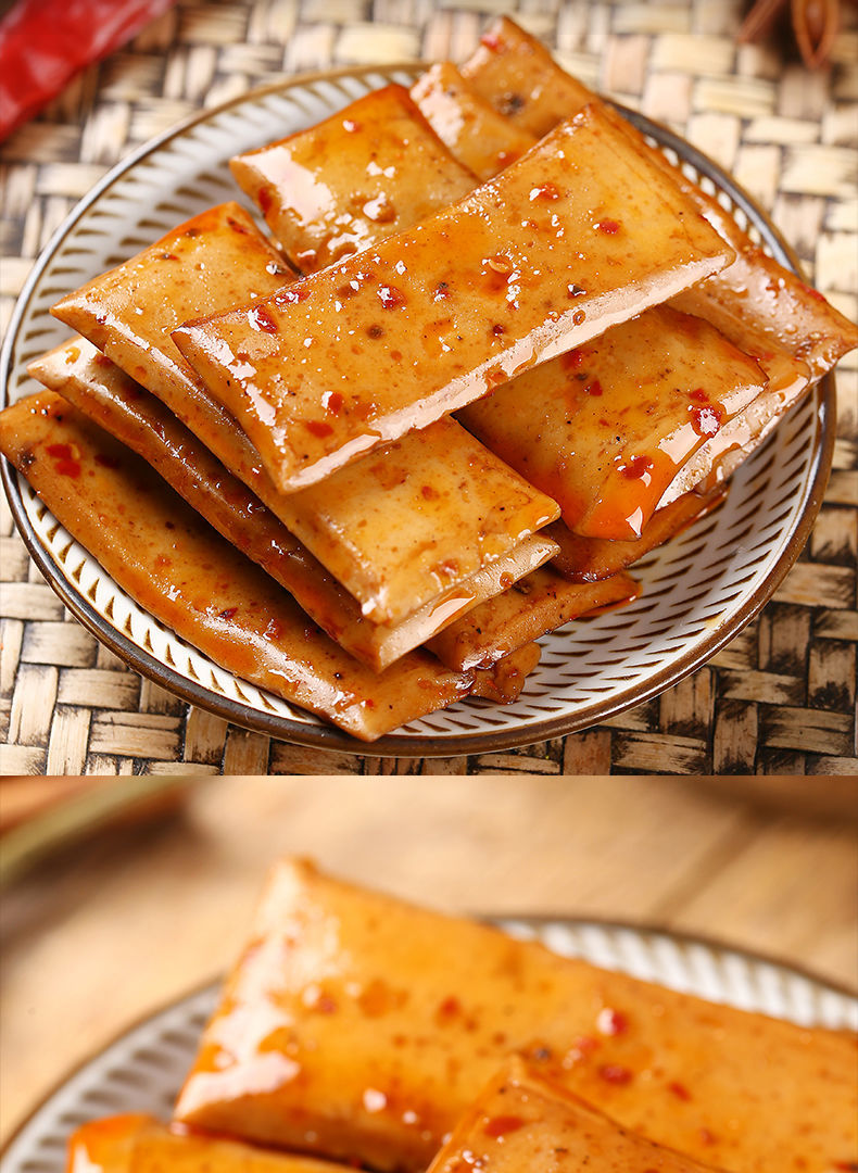 香辣豆干手磨豆腐干零食小包装小吃零食湖南特产整箱混合口味100包更