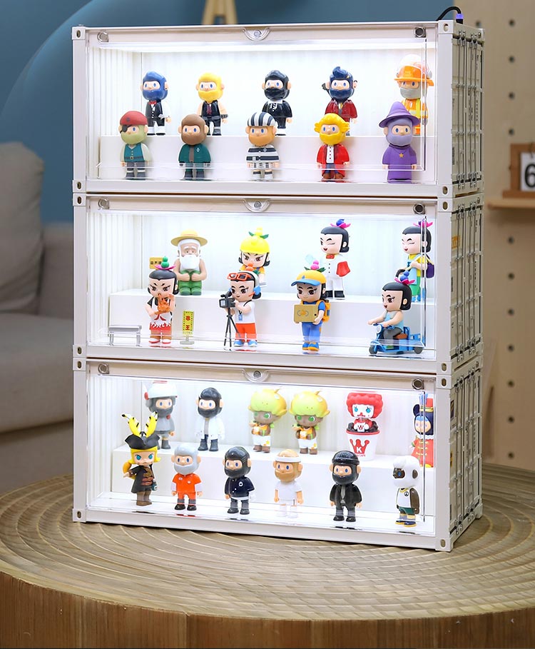 迪士尼品牌官方旗舰泡泡集装箱发光展示盒收纳娃娃玩具盲盒公仔模型