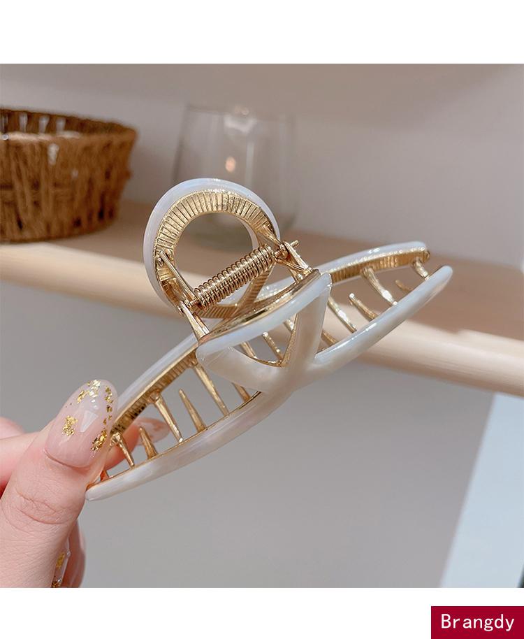 brangdy韩国慵懒发饰女盘头发夹人鱼色抓夹大号后脑勺丸子头发卡夏