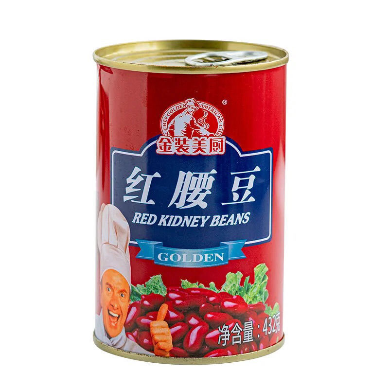 多规格 红腰豆罐头 开罐即食红豆沙拉炒饭蔬菜水果罐头广东特产 甘竹