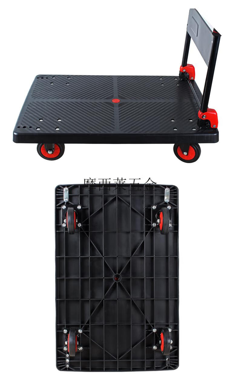 快递推车小推车拉货平板车搬运车折叠仓库物流快递用拖车小拉车手推车