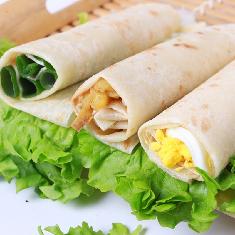 山东手工单饼大饼鸡肉卷面饼卤肉卷饼皮速食早餐烙馍春饼 2500g 50张