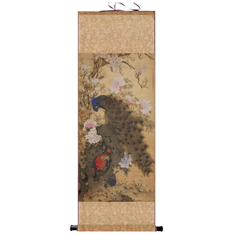 品名人字画卧室玄关书房茶室装饰画清沈铨蜂猴图17070丝绢画心丝绸画