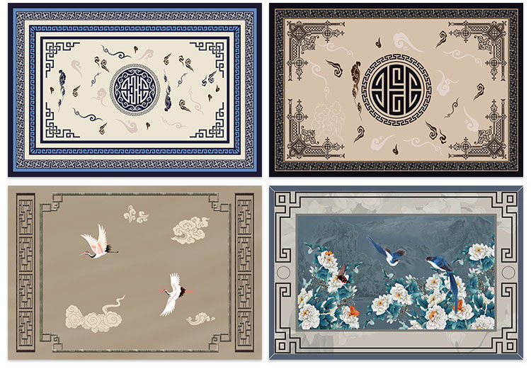 新中式地毯客厅沙发茶几毯简约中国风禅意卧室床边满铺可定制云中仙鹤